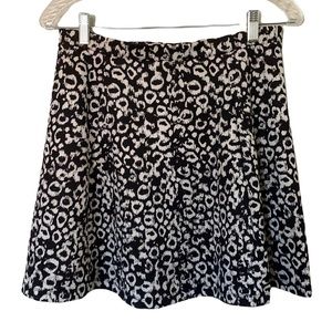 Cute Lily Rose Black and Cream Print Skater Skirt * Medium